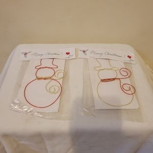 Handmade Snowman Ornaments 2 pack